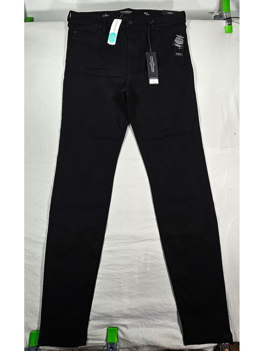 Liverpool Abby Skinny Jeans Womens 33/16 Black Rinse Stretch NWT